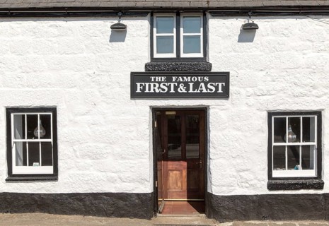 The Famous First and Last pub, Sennen village, Land's End, Cornwall, England, UK