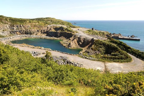 Dean Quarry, near St Keverne, Lizard Peninsula, Cornwall, England, UK