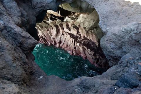 Caves and blow holes rocky coastline Los Hervideros, Lanzarote, Canary Islands, Spain, Europe