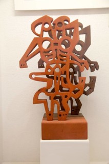 Sculpture on display, Fundación César Manrique, Taro de Tahíche, Lanzarote, Canary islands, Spain,