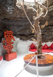 Room in volcanic lava bubble Fundación César Manrique, Taro de Tahíche, Lanzarote, Canary islands,