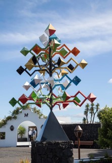 'Energia de la Piramide' wind sculpture, Fundación César Manrique, Taro de Tahíche, Lanzarote,