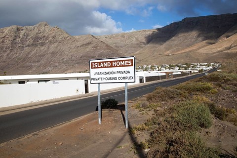Private housing development of holiday homes La Caleta de Famara, Lanzarote, Canary islands, Spain,