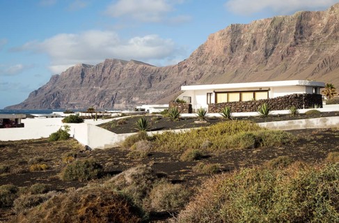 Private housing development of holiday homes La Caleta de Famara, Lanzarote, Canary islands, Spain,
