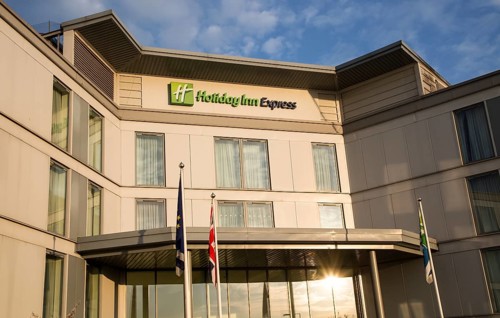 Holiday Inn Express hotel, Stansted London airport, Essex, England, Uk