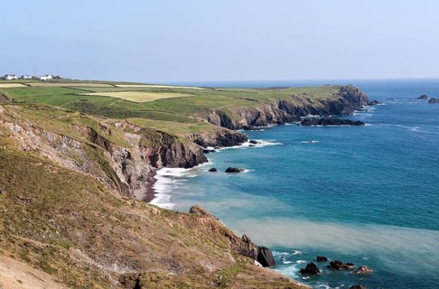 Coastal scenery erosive coast headland, Lizard Point, Lizard peninsula, Cornwall, England, UK