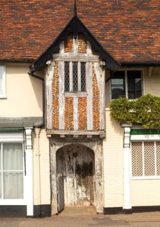 Historic Tudor buildings, Debenham, Suffolk, England, UK