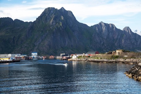 Harbour at Svolvaer, Lofoten Islands, Nordland, Norway, Europe