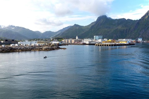 Harbour at Svolvaer, Lofoten Islands, Nordland, Norway, Europe
