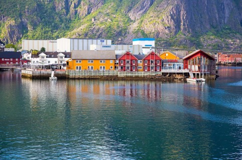 Harbour at Svolvaer, Lofoten Islands, Nordland, Norway, Europe