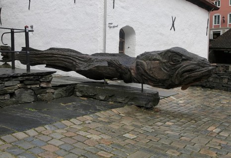 Historic Hanseatic League wooden buildings Bryggen area, Bergen, Norway UNESCO World Cultural