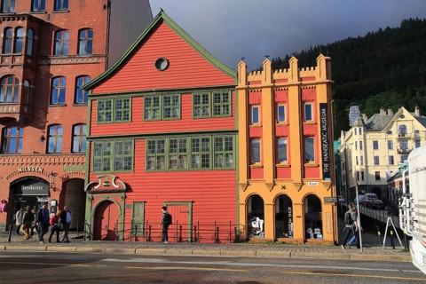 The Hanseatic museum building, Bryggen area, city centre of Bergen, Norway, Europe