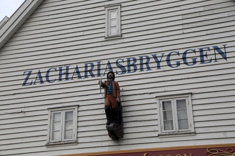 Historic Hanseatic League wooden buildings Bryggen area, Bergen, Norway UNESCO World Cultural