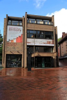 Bryggens museum Bryggen meeting point building, city of Bergen, Norway, Europe