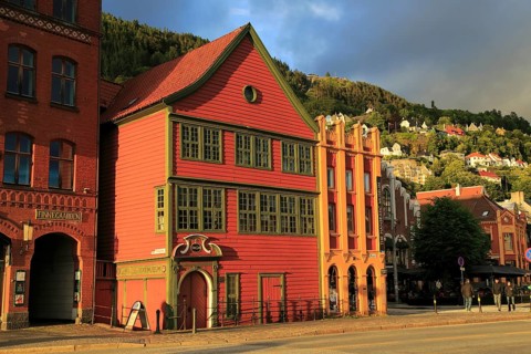 The Hanseatic museum building, Bryggen area, city centre of Bergen, Norway, Europe