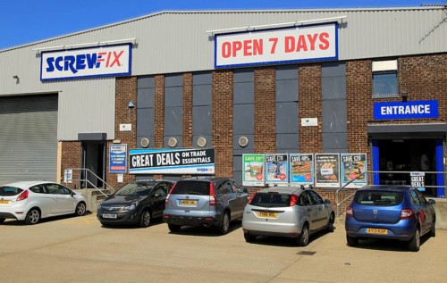 Screwfix business at Ransomes Europark, Ipswich, Suffolk, England, UK