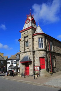 Historic building of Marazion town hall, Cornwall, England, UK