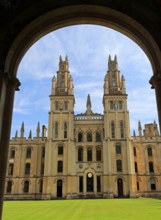 All Souls College buildings, University of Oxford, England, UK