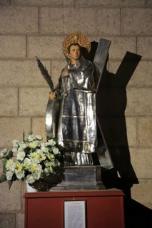 Statue of Saint Vincent, Iglesia de Santa Catalina Mártir, city of Valencia, Spain, Europe