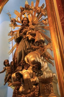 Roman Catholic religious statue Jesus in cathedral church, city of Valencia, Spain, Europe