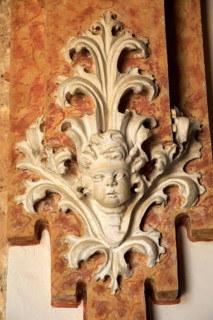 Plaster cherub figure Cistercian Monastery of Saint Mary of Valldigna, Simat de la Valldigna,
