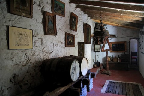 Bodega Museo Maserof restaurant vineyard, near Xalo or Jalon, Marina Alta, Alicante province,
