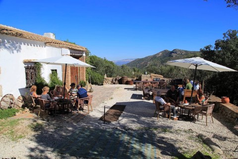 Bodega Museo Maserof restaurant vineyard, near Xalo or Jalon, Marina Alta, Alicante province,