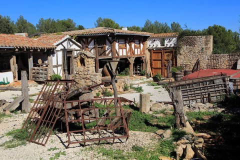 Bodega Museo Maserof restaurant vineyard, near Xalo or Jalon, Marina Alta, Alicante province,