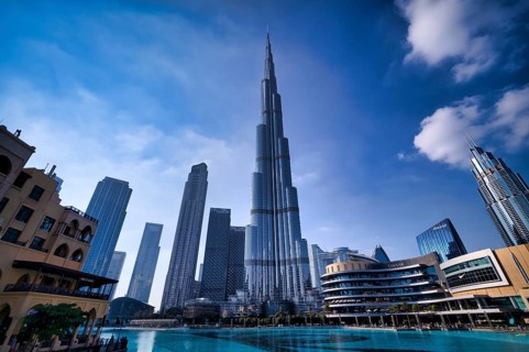 Burj Khalifa, Dubai Mall, shopping centre, Lake Burj Khalifa, Logo EMAAR, Downtown, Financial