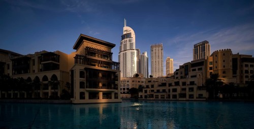 Hotel The Address Downtown, Souk Al Bahar, shopping centre, skyscrapers, skyscrapers, Financial