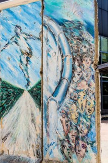 Section of Berlin wall displayed atDMZ Unification Observation Museum in Goseong, South Korea, Asia