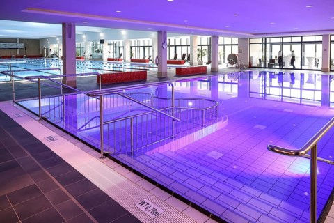 View of the reopened Tiergarten municipal swimming pool, Berlin, 22/01/2024