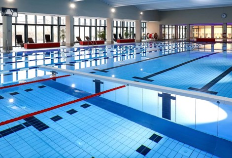 Swimming pool of the reopened Tiergarten municipal swimming pool, Berlin, 22/01/2024