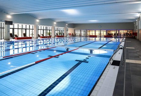 Swimming pool of the reopened Tiergarten municipal swimming pool, Berlin, 22/01/2024