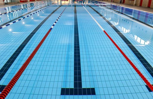 Swimming pool of the reopened Tiergarten municipal swimming pool, Berlin, 22/01/2024