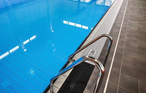 Swimming pool of the reopened Tiergarten municipal swimming pool, Berlin, 22/01/2024