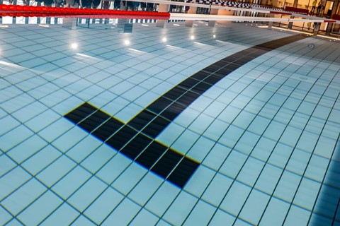 Swimming pool of the reopened Tiergarten municipal swimming pool, Berlin, 22/01/2024