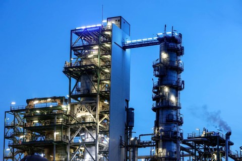 Bp Ruhr Öl GmbH refinery in Gelsenkirchen Horst, 10 April 2022
