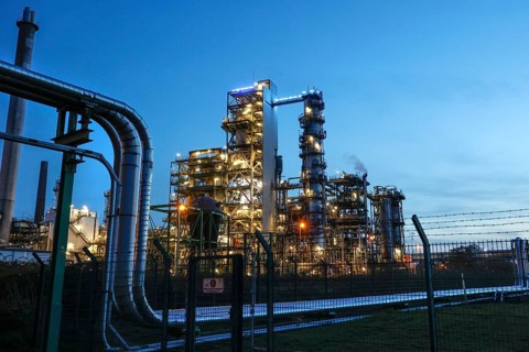 Bp Ruhr Öl GmbH refinery in Gelsenkirchen Horst, 10 April 2022