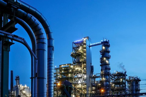 Bp Ruhr Öl GmbH refinery in Gelsenkirchen Horst, 10 April 2022