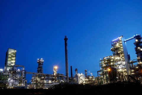 Bp Ruhr Öl GmbH refinery in Gelsenkirchen Horst, 10 April 2022