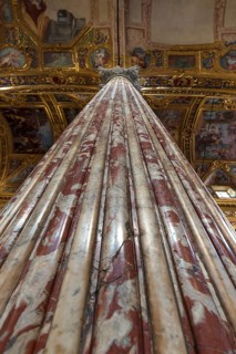Supporting column in the Basilica della Santissima Annunziata del Vastato, consecrated in 1520,