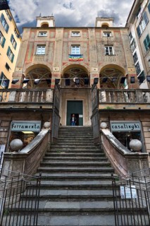 Church of San Pietro ion Banchi, consecrated in 1585, Piazza Banchi Genoa, Italy, Europe