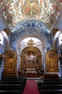 Interior view, Azulejos, Altar, Pew, Church, Igreja da Misericordia, Ursulinas, Viana do Castelo,