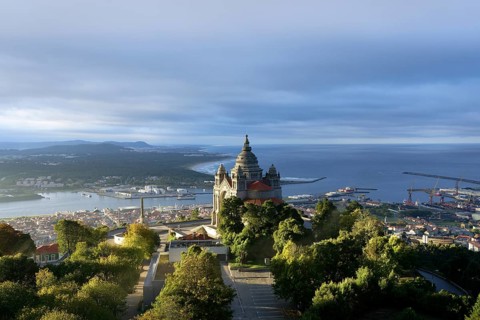 Panorama, Skyline, Church, Santuario de Canta Luzia, Montanha de Santa Luzia, Viana do Castelo,