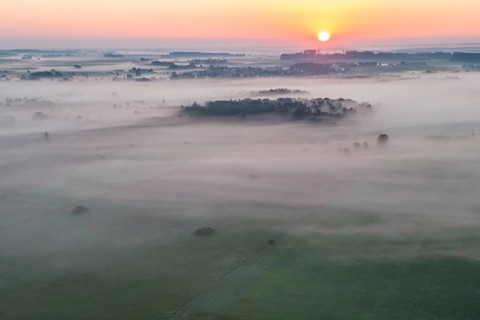 Morning atmosphere at Federsee lake