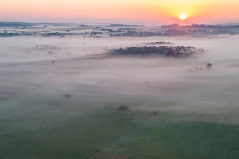 Morning atmosphere at Federsee lake