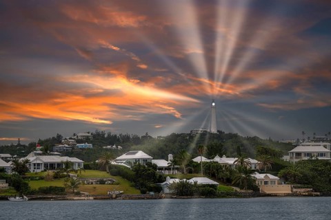 Lighthouse Bermuda evening mood