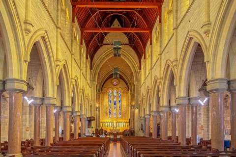 Anglican Cathedral of the Holy Trinity inside Hamilton Bermuda