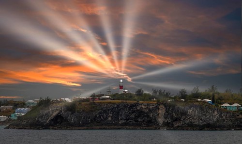 Lighthouse Bermuda evening mood